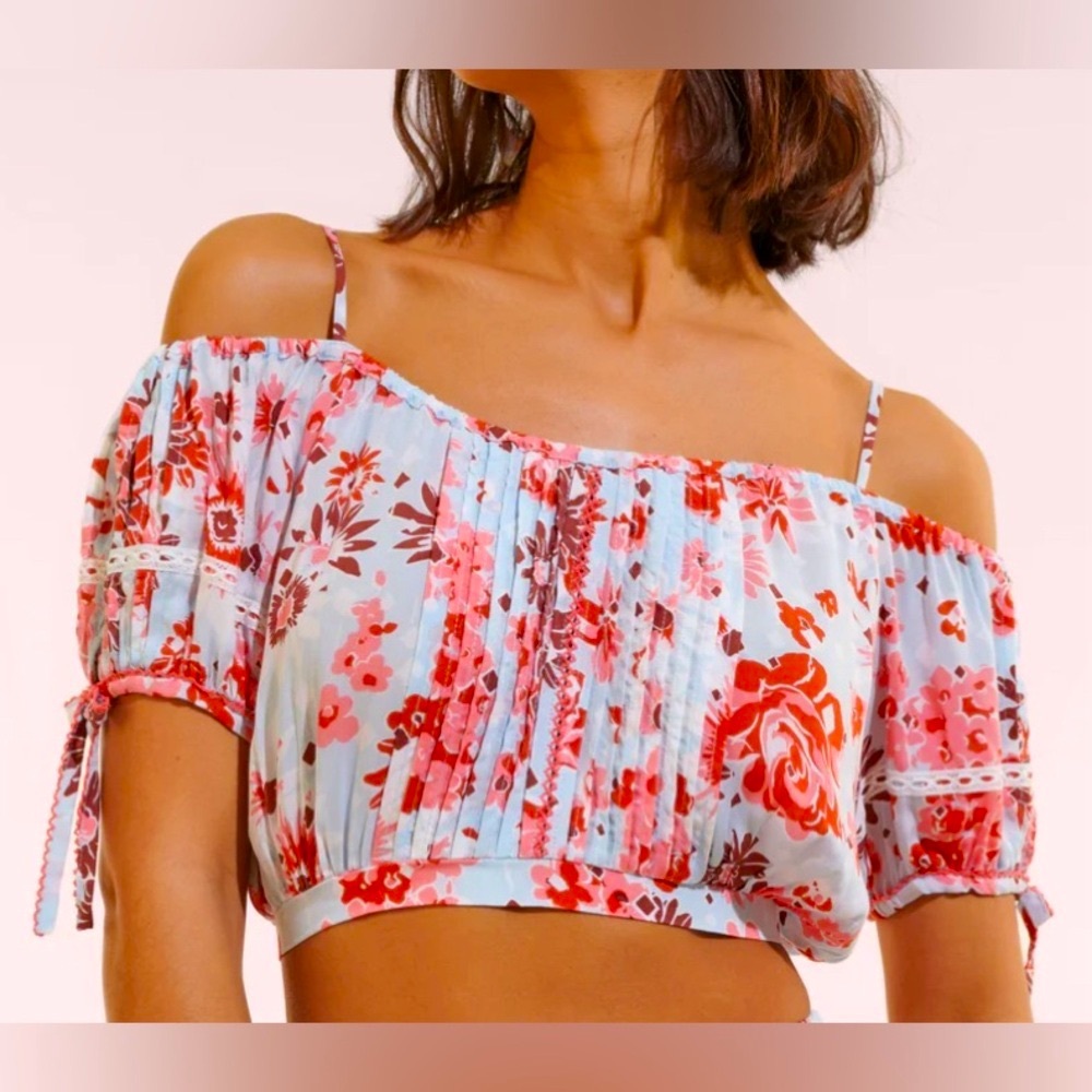 New”Poupette St Barth Bonny Blue Top-XSmall-